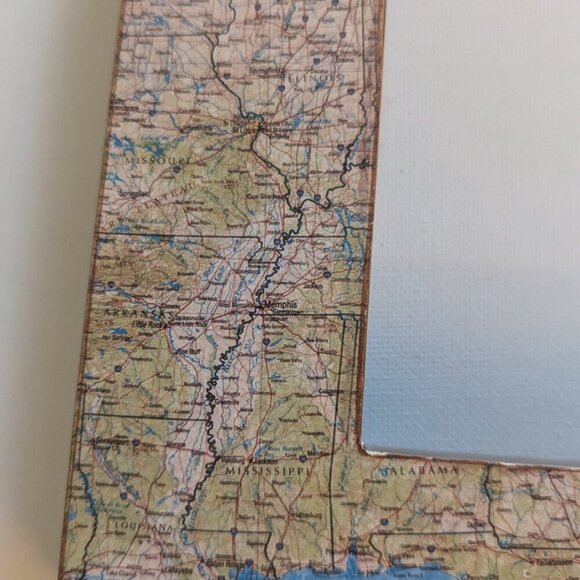 NWT Detailed US Map Letter 'L' Alphabet Sign Michael's Ashland Wall Home Decor - Picture 3 of 8